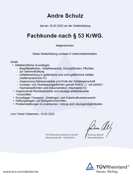 Unsere Zertifizierungen